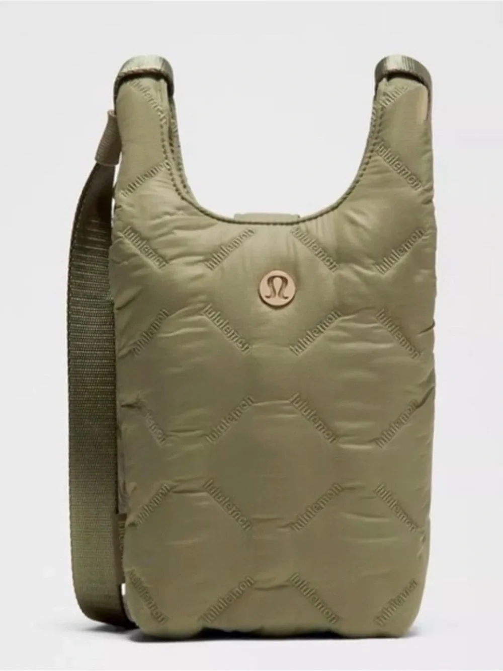 Lululemon Quilty Pleasures Phone Crossbody Bag 1L Bay Leaf Quilted Nylon NWOT